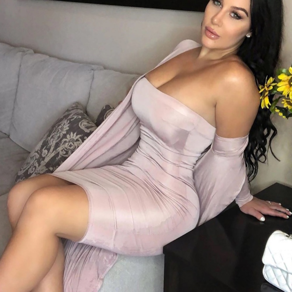 Fashion Nova Still Fallin For Him Dress & Duster Cardigan Set XL